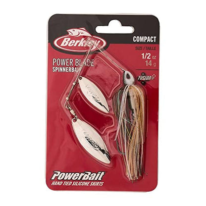 Berkley Power Blade Compact Fishing Spinnerbaits - color: Herring/Silver + Silver, size: 1/2 oz - Willow Willow