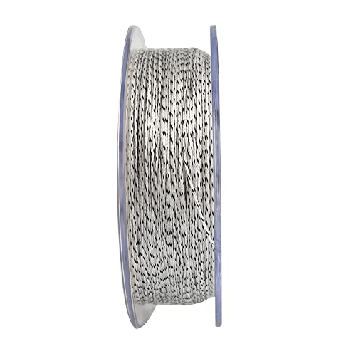 HERCULES Braided Fly Line Backing 20lb 30lb, 100Yds 300Yds, with Long-Lasting Color - color: White & Black, size: 20LB 100Yds