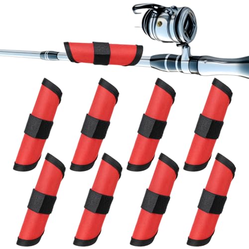 8 Pcs Lure Wrap, 5.9 Inch Fishing Hook Covers Fishing Hook Cover Protector Guard to Keep Fishermen Safe for Rod - color: Red