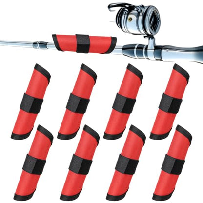 8 Pcs Lure Wrap, 5.9 Inch Fishing Hook Covers Fishing Hook Cover Protector Guard to Keep Fishermen Safe for Rod - color: Red