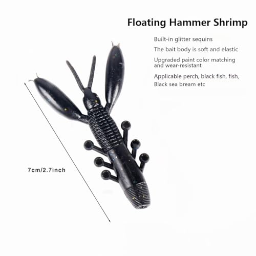 Fishing Lures Tackle Bait Kit Set - Comprehensive Fishing Lures Kit for Trout Bass Salmon - Includes Plastic Shrimp, Worm Bait, Spoon, and Crankbait Jigs