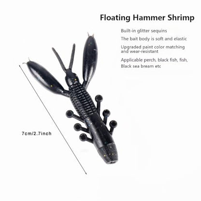 Fishing Lures Tackle Bait Kit Set - Comprehensive Fishing Lures Kit for Trout Bass Salmon - Includes Plastic Shrimp, Worm Bait, Spoon, and Crankbait Jigs