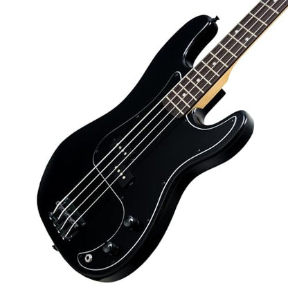 Sawtooth EP Series Electric Bass Guitar, Satin Black w/Black Pickguard - color: Satin Black, style: Right Hand