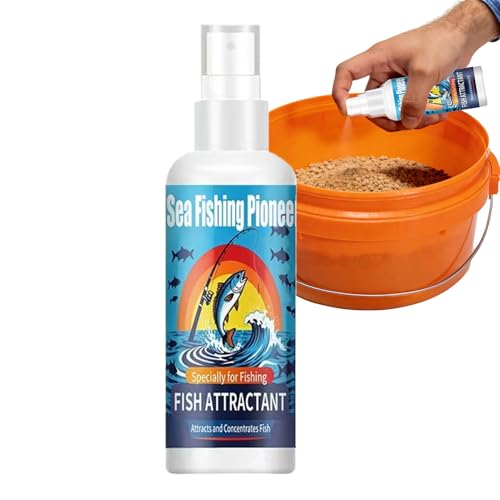 Fish Scent Attractant 100ML Attractant Liquid Spray | Concentrated Fishing Bait for Pond Lake Seaside Water Trolling Outdoor Beginner Professional Lover