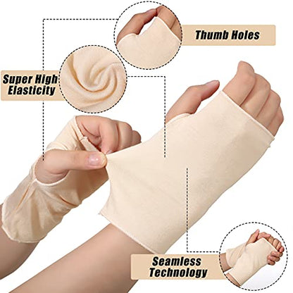Geyoga 8 Pairs Sun Protection UV Gloves for Women Fingerless Hand UV Protection Glove for Gel Manicures Summer Driving Biking - color: Fresh Colors