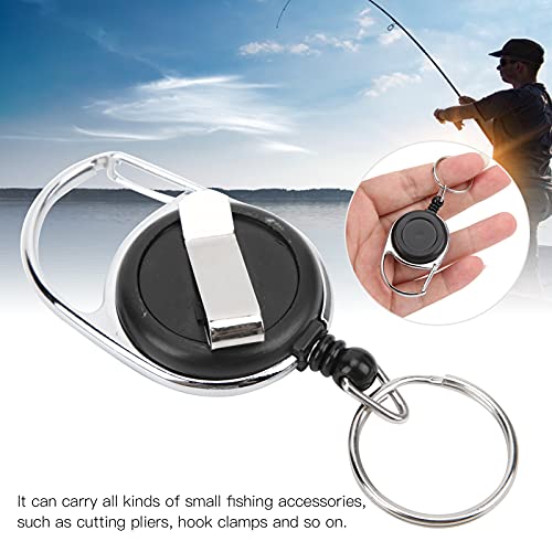 Fly Fishing Retractor, Retractable Steel Wire Tool Retractor Clip Fly Fishing Anglers Gear Fishing Zinger Retractor Fly Fishing Anglers Tool for Fishing Hiking Camping