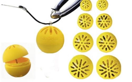 Karpela Bait Matrix Shell (Set of 4) – Protective Shell for Soft Bait & Liver – Turtle & Crawfish Resistant – Carp & Catfish Rig - color: Yellow, size: Long Slot