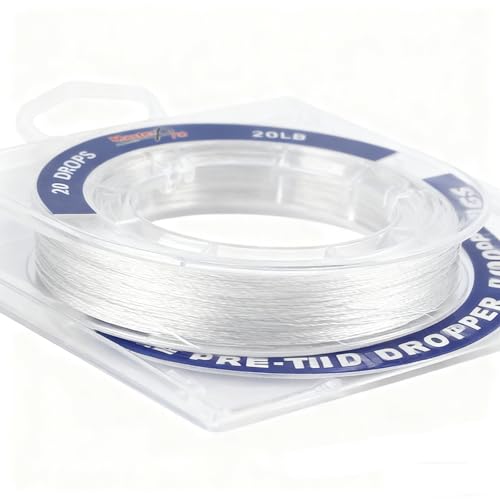 MASTERPRO Pre-Tied Dropper Loop Rigs, Fishing Line Spool 10LB 15LB 20LB 30LB 40LB 50LB 60LB 80LB 100LB, Suitable for Saltwater Freshwater Fishing - size: small bobbin-30LB