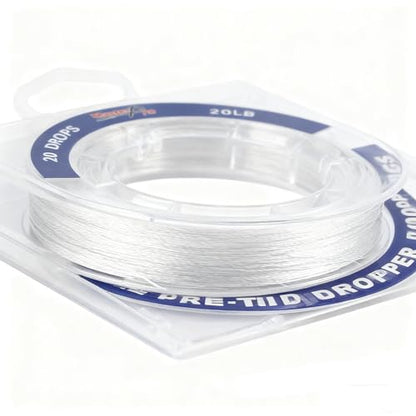 MASTERPRO Pre-Tied Dropper Loop Rigs, Fishing Line Spool 10LB 15LB 20LB 30LB 40LB 50LB 60LB 80LB 100LB, Suitable for Saltwater Freshwater Fishing - size: small bobbin-15LB