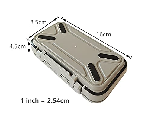 Toasis Fishing Tackle Accessory Box Small Fishing Hooks Weights Sinkers Swivel Storage Container (Grey) - color: Grey