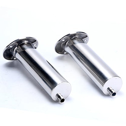 (Set of 2) Amarine-Made Heavy Duty Stainless Steel 316 Deluxe Rod Holders with Drain, Flush Mount Fishing Rod Pole Holders, 30 Degree | Polished Heavy Duty Stainless Steel, Directed Drain Prevents Boat Hull Water Damage, Long Service Life, Low Replacement