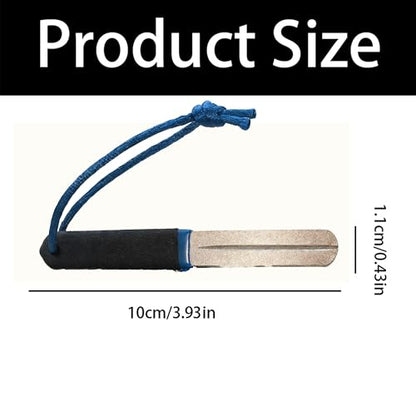 2 Pcs Fish Hook Sharpener, Double Sided Diamond File with Handle, Portable Fishing Sharpener with Fine & Medium Grit for Hook Maintenance