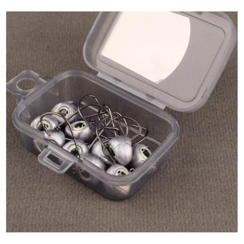 10pcs Luminous 3D Eye Jig Head Hooks 2.5g-4.2g-Glow in Dark Fishing Lures for Bass Carp Ice Fishing, No-Tangle Soft Baits - size: 4.2g