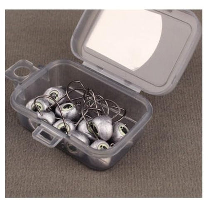 10pcs Luminous 3D Eye Jig Head Hooks 2.5g-4.2g-Glow in Dark Fishing Lures for Bass Carp Ice Fishing, No-Tangle Soft Baits - size: 2.5g