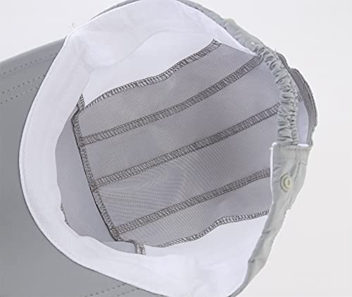 Connectyle Kids Sun Hat with Removable Neck Flap UPF 50+ Sun Protection Baseball Cap Summer Beach Sun Hats 3-6 Years - color: Light Grey