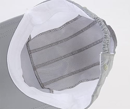 Connectyle Kids Sun Hat with Removable Neck Flap UPF 50+ Sun Protection Baseball Cap Summer Beach Sun Hats 3-6 Years - color: Light Grey