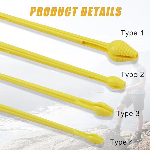 Fishing Hook Remover Tool 6pcs Plastic Hook Disgorger Dehooker Extractor 2 Sizes for Carp Trout Bass Saltwater Freshwater Ice Fishing Gear