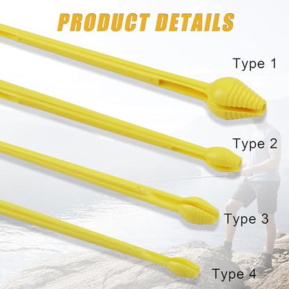 Fishing Hook Remover Tool 6pcs Plastic Hook Disgorger Dehooker Extractor 2 Sizes for Carp Trout Bass Saltwater Freshwater Ice Fishing Gear