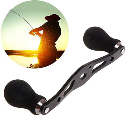 TEAMWILL Black EVA Power Fishing Reel Handle Grip for Abu Garcia Daiwa Baitcasting Reel