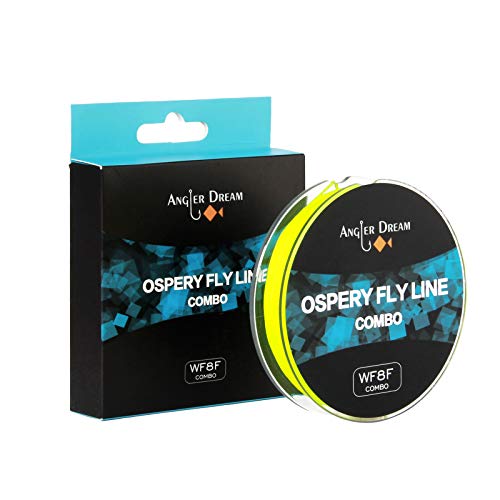 100FT WF3F WF5F WF8 Fly Fishing Line Combo Weight Forward Fly Line with Braided Backing Tapered Leader Preload Fly Line with Welded Loop - color: Moss Green, size: WF 5F Fly Line Combo