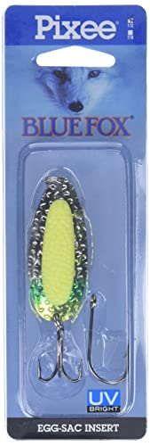 Blue Fox Pixiee Spoon, 1/2-Ounce, Fluorescent Chartreuse UV