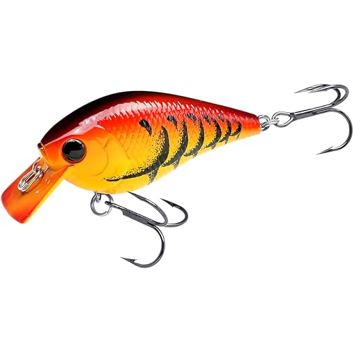 Lucky CRAF LC 1.0, Silent, Crankbait, Squarebill, Freshwater Fishing Gear, Tournament Winning, Champion Bait, Fishing Accessories, Fishing Tackle - color: 506 All Delta Crazy Craw