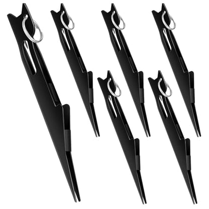 Gisafai 6 Pcs Fishing Line Knot Tyer Tying Tool Quick Tie Nail Knot Tying Tool Fly Fishing Angler Accessories Fly Equipment for Hooks Lures Lines Men - color: Black