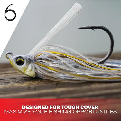 6th Sense – Divine Swim Jig – Bass Fishing – Dock Skipping Swim Jig – Keel-Weighted Belly – Cover Deflecting Design - color: Dark Water Gill, size: 1/2oz.