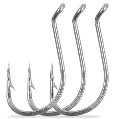 Octopus Beak Hooks, 60pcs Saltwater Circle Hooks Beak Offset Fishing Hooks Stainless Steel Fishing Jig Hooks Fishhook for Saltwater Freshwater 1/0-10/0 - size: 4/0 - 60pcs
