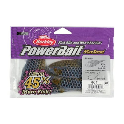 Berkley PowerBait MaxScent Flux-Gill - color: Dark Gill, size: 3 1/2"