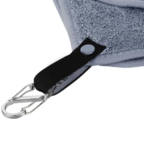 Towel with Clip Fishing Accessory Microfiber Towels Soft Drying Baits Towel for Outdoor Fishing - color: Double Layer