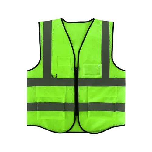 Fishing Vest - Work Vest for Men V Neck Zip Up Lightweight Breathable Sleeveless Utility Jackets Mesh Outwear Vests 2026 - color: 04# Green