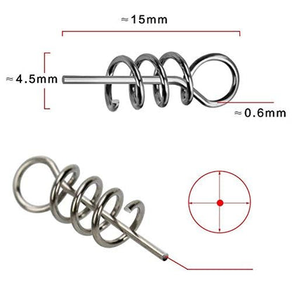 50pcs/Box Fishing Treble Hooks, High Carbon Steel Fishing Hooks Kit, Sharp & Round Bend Fishing Treble Hooks for Catfish Lures Baits Bass Fishing Accessories - color: Swimbait Hooks with Twistlock