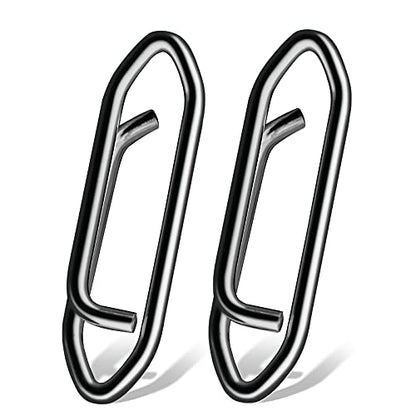 AMYSPORTS High Strength Fishing Snap Saltwater Stainless Connector Snaps Swivels Tackle Steel Power Fishing Clip Lure Quick Change Black Nickel - size: Size0 (44lb) 50 pcs