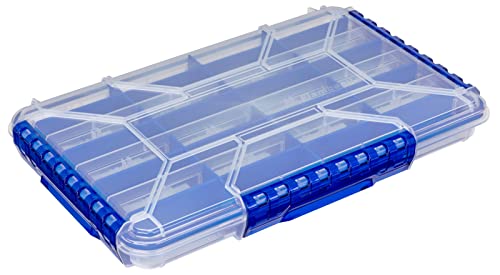 Flambeau Outdoors Ultra Divided Slim Waterproof Ultimate Tuff Tainer | 32 Compartments, Zerust Anti-Corrosion Dividers, Individually Stores 6"+ Jerkbaits, Lipless Cranks, Swim Baits, 14" x 8.9" x 1.7" - size: 5000/3700, style: 32 Compartments