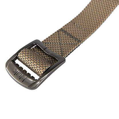 Huk Fishing Nylon Webbing Belt, Adjustable Sizing, Casual, Lifestyle, Quick Dry, 44" Max Length - color: Khaki