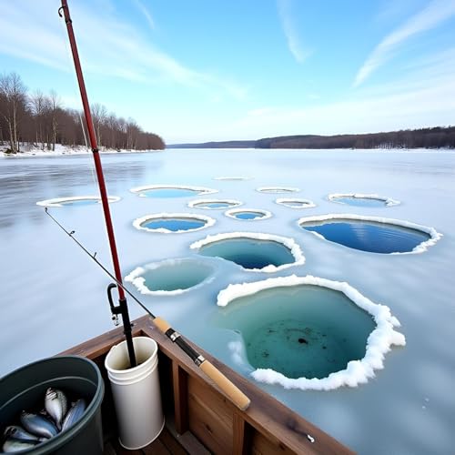 Ice Fishing Rod Reel Combo, 30 in Fiberglass Rod, EVA Handle, Ultra-Light, Without Reel, Useful and Practical Fishing Rod and Reel Combos Hunting and Fishing ﻿