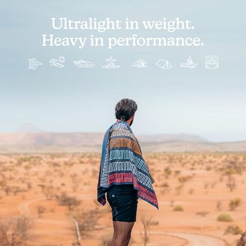 Nomadix Ultralight Towel - Quick Dry & Super Lightweight - Perfect As A Pack Towel to Save On Space - Made with Recycled Materials - Switchback Multi - 30x54 - color: Switchback Multi