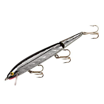 Rebel Lures Jointed Minnow Crankbait Fishing Lure - color: Silver/Black, size: 4 1/2 in (7/16 oz)