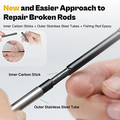 Fishing Rod Repair Kit Complete, Easy&Quick Approach to Repair Broken Fishing Pole with Epoxy Glue - color: 1 IN 1