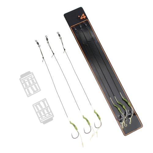 4 Sets Carp Fishing Hair Rigs Curved Carp Hooks with Bait Rig Stops for Floating Fishing Pellets Meat Corn Line - size: 6#
