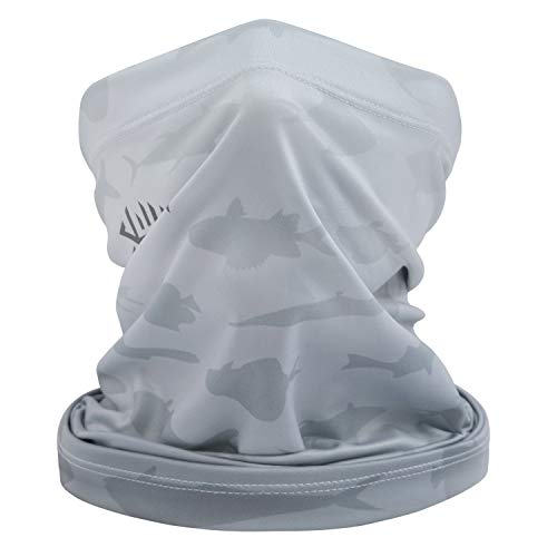 BASSDASH UPF 50+ UV Sun Protection Neck Gaiter Fishing Mask Hunting Kayaking Hiking Cycling Ski Sports - color: Gradient Grey