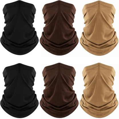 Neck Gaiter 6 Pack UV Protection Cooling Hiking Face Cover MenWomen - color: Multicoloured 12