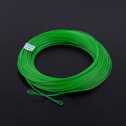 HERCULES Fly Fishing Line Floating Weight Forward Fly Line with Double Welded Loop - color: Grass Green, size: WF4F 90FT