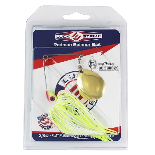 Redman Spinner Bait by Jimmy Houston, 3/8 Ounce Colorado Spinnerbait - color: Chartreuse/White