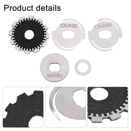 Fishing Baitcasting Reel Drag Clicker Kit Washer for REVO and Right Hand Models, Carbon Fiber Brake Pad Gear Sprocket Repair Parts Set
