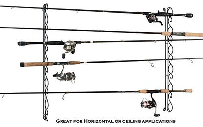 Old Cedar Outfitters Wire Horizonal Ceiling Rack for Fishing Rod Storage, Holds up to 9 Fishing Rods, WHR-009