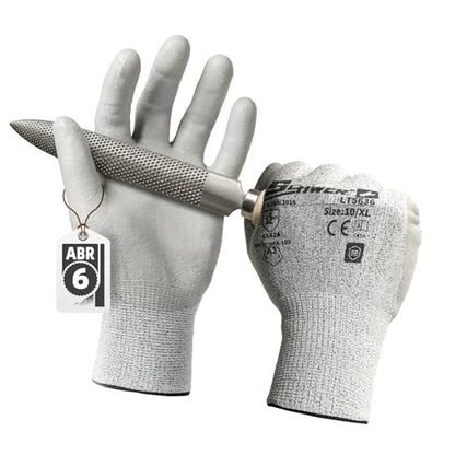 Schwer Safety Work Gloves with Certified Level 6 Abrasion Resistance, ANSI A2 Cut Resistant Fishing & Gardening Gloves with Grip, General Working Gloves for Construction, Mechanic, LT5636, XL - size: X-Large, style: 1 Pair