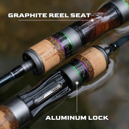 HANDING Magic L BFS Rod 2-Piece Ultralight Casting & Spinning Rod for Trout Crappie Bluegill Yellow Perch Sunfish, for BFS Fishing - size: 5'6'' - UL - Fast - 2pcs, style: Casting