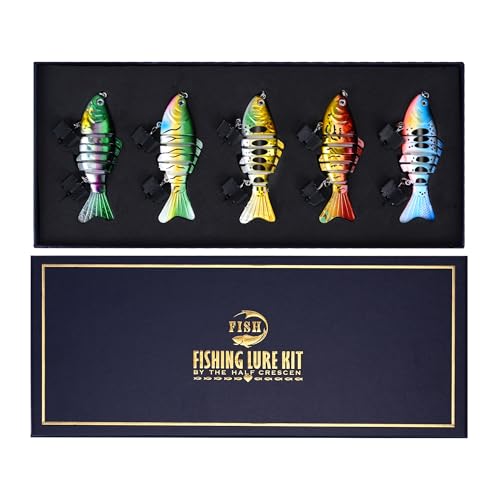 5PCS Glide Bait Fishing Lures Kit, 2026 Surprise Gift for Men & Teen Boys | Fishing Gear for Dad,Bass Fishing Lures Gift Set with Premium Gift Box, Hard & Soft Baits for Bass Trout Pike Salmon - style: 5b